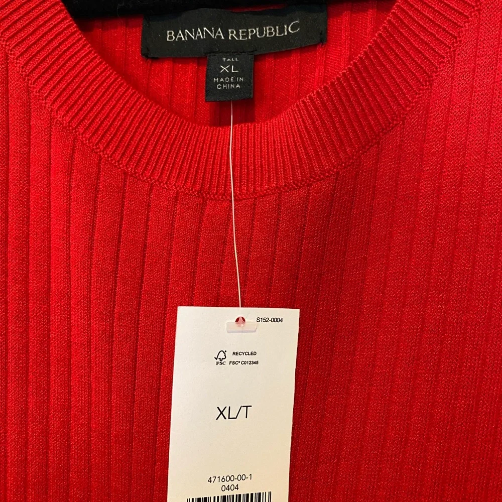 Banana Republic sleeveless red midi dress, XL TALL length - Picture 12 of 16
